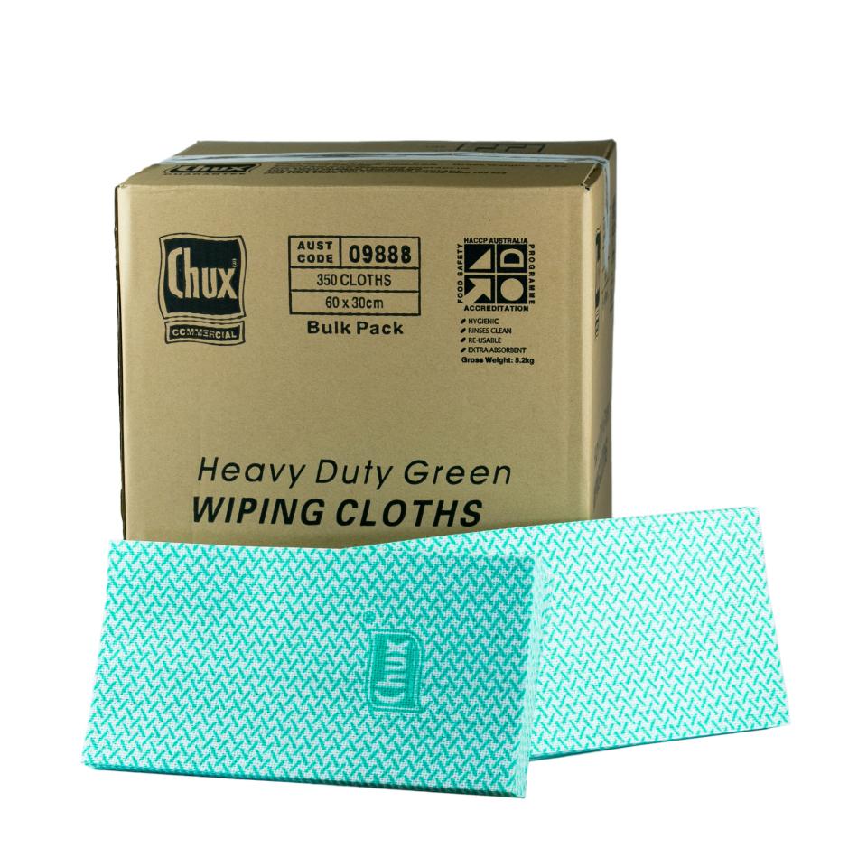 Chux 09888 Heavy Duty Superwipes 60x30cm Green Box 350