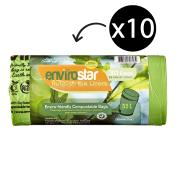 Envirostar 55 Litre Green Compostable Bin Liner Printed Roll 30 Carton 10