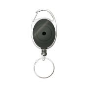 Corporate Express Card Reel with Snap Lock Key Ring Charcoal