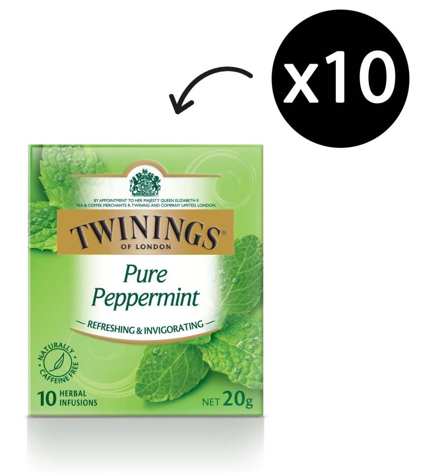 Twinings Pure Peppermint Enveloped Tea Bags Pack 10 Winc