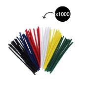 Cotton Pipe Cleaners 15cm Assorted Bag 1000