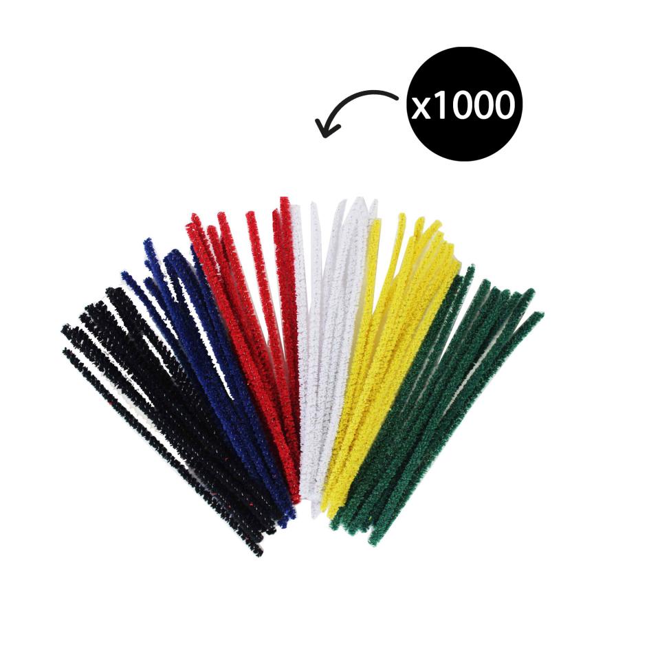 Cotton Pipe Cleaners 15cm Assorted Bag 1000 Image