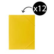 Marbig Document Wallet File A4 Brights Yellow Pack 12