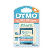 Dymo Letratag Label Printer Tape Variety Kit 12mm x 4m 3 Pack