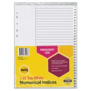 Marbig Dividers A4 Polypropylene 1-31 Numerical White Tab