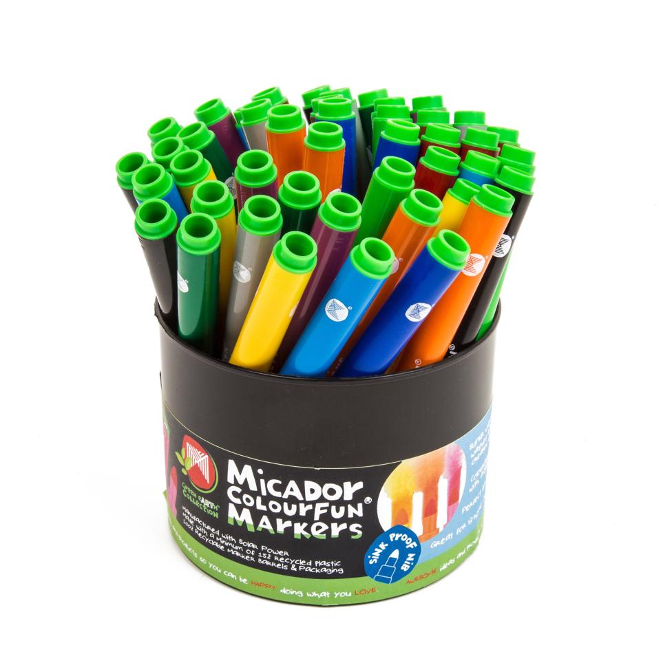 Micador Colourfun Coloured Markers Assorted Tub 48