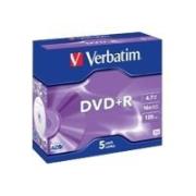 Verbatim DVD+R 4.7 GB / 16x / 120 Min - 5-Pack Jewel Case