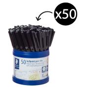 Staedtler Stick 430 Medium Ballpoint Pen Black Box 50