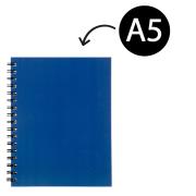 Spirax A5 225x175mm 200 Page Side Opening Hard Cover Notebook Royal Blue