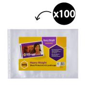 Marbig Sheet Protector A3 Landscape Super Heavyweight Clear Pack 100