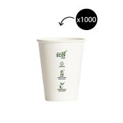 Truly Eco Single Wall Uni 90mm Coffee Cup 8oz White Carton 1000