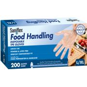 Saniflex Food Handling Clear Tpe Disposable Gloves Large/extra Large Box 200
