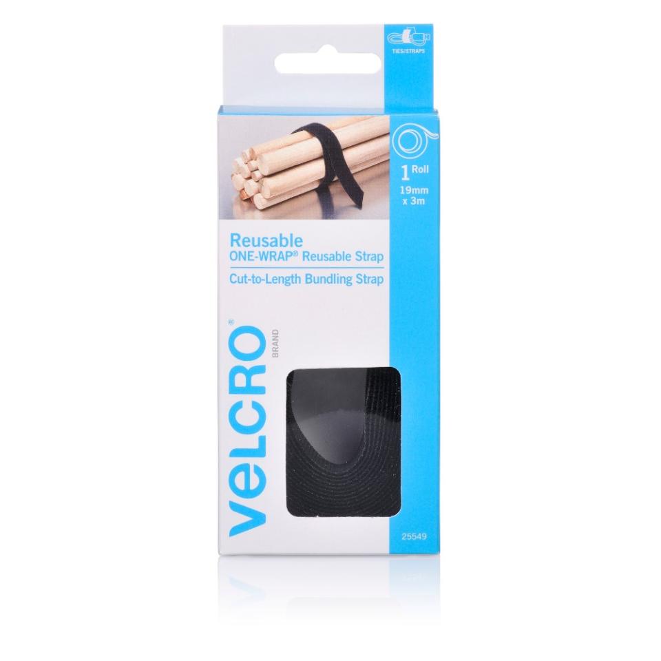 VELCRO Brand One-Wrap Reusable Bundling Wrap Black 19mm x 3m