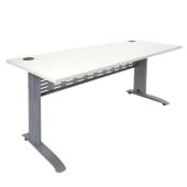 Rapid Line Span Metal Leg Open Desk White/Silver
