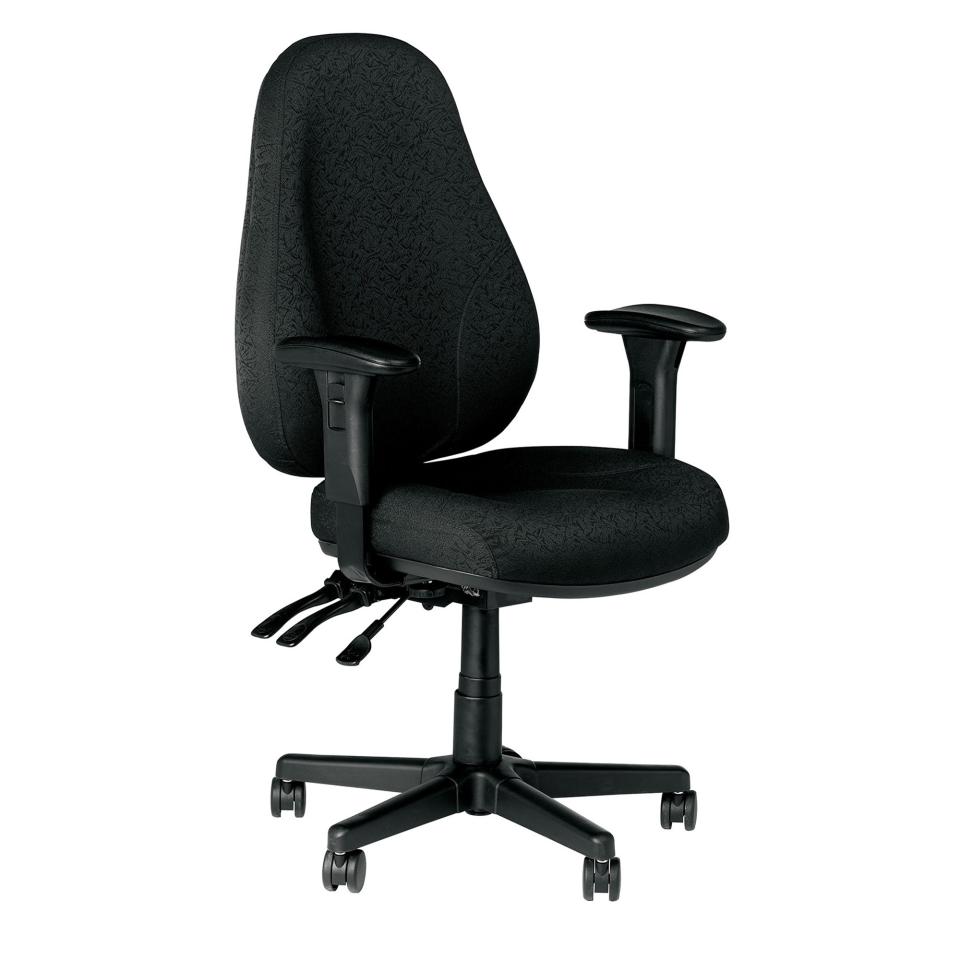 Buro Persona 24/7 High Back Managerial Chair with Nylon Base and Adjustable Arms Black