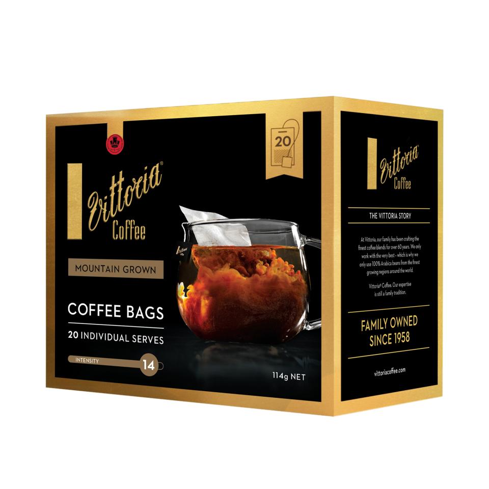 Vittoria Mountain Grown Coffee Bags Box 20 | Winc