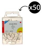 Esselte 46742 Push Pins Clear Pack 50
