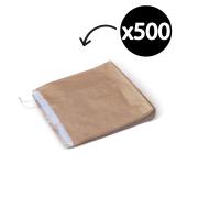 Detpak Paper Bag No. 2 Greaseproof Flat Square Bags Strung 213 x 200mm Brown Carton 500