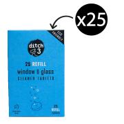 Ditch3 Window & Glass Cleaner 25 Tablet Refill Pack
