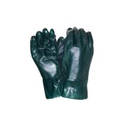 Gloves 27cm PVC Double Dipped Green Pair Pack 12