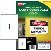 Avery White Heavy Duty Labels for Laser Printers - 199.6 x 289.1mm - 25 Labels (L7067)