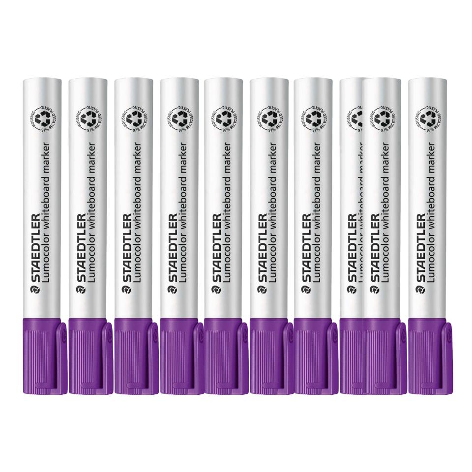 Staedtler Lumocolor Whiteboard Marker Bullet Point Purple Box 10