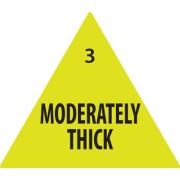 Food Advisory Label Removable 30mm Triangle Moderately Thick Yellow Roll 500