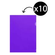 Marbig Letter File Ultra A4 Purple Pack 10