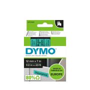 Dymo D1 Label Printer Tape 12mm x 7m Black On Green