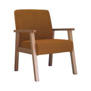 Dal Collins MB150 MB Armchair Polished Timber Frame Nyla Gerbera Fabric