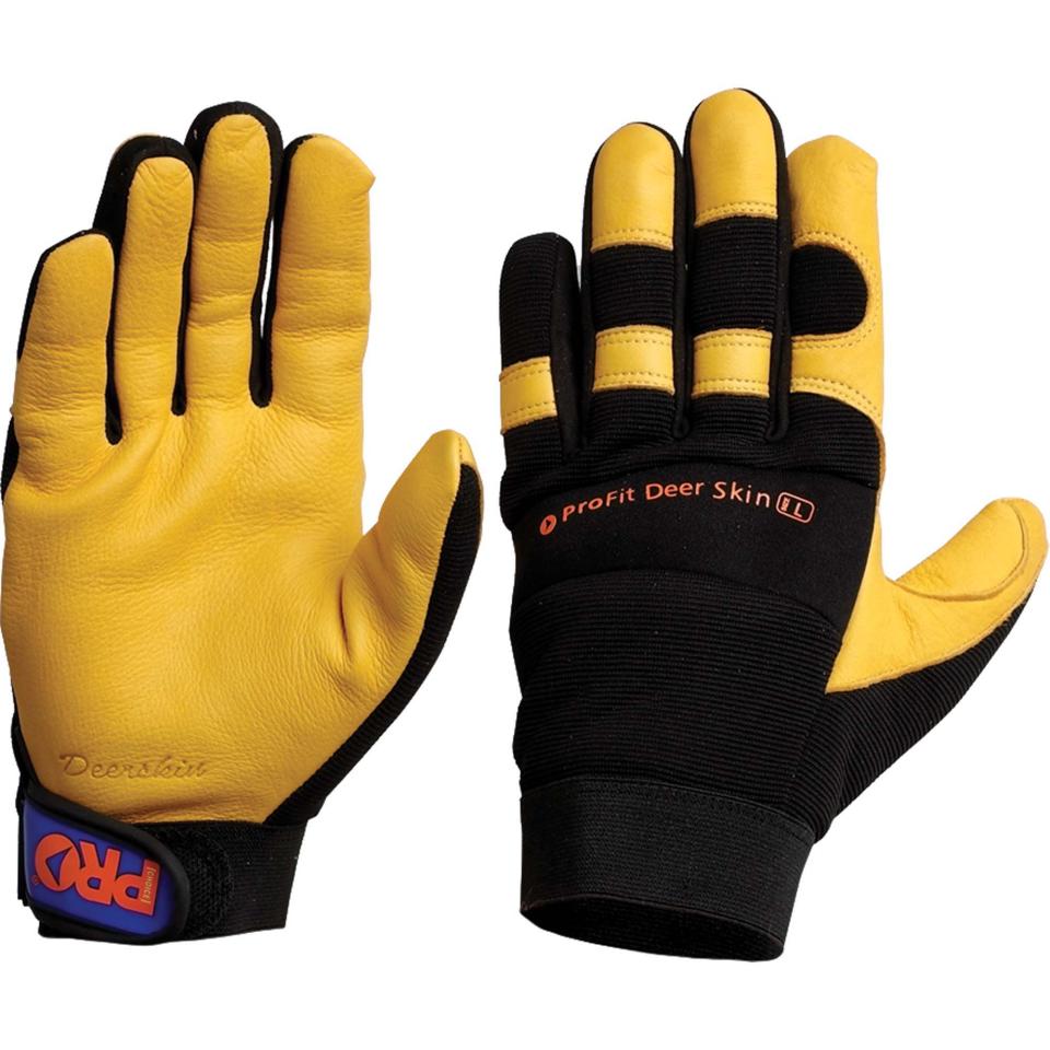 Pro Choice Pfd Profit Deerskin Rigger Gloves Yellow Pair