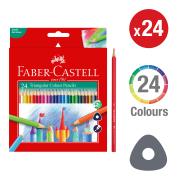 Faber-castell Triangular Colour Pencils Assorted - Pack of 24