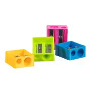 Celco Plastic Sharpener 2 Hole Assorted Colours
