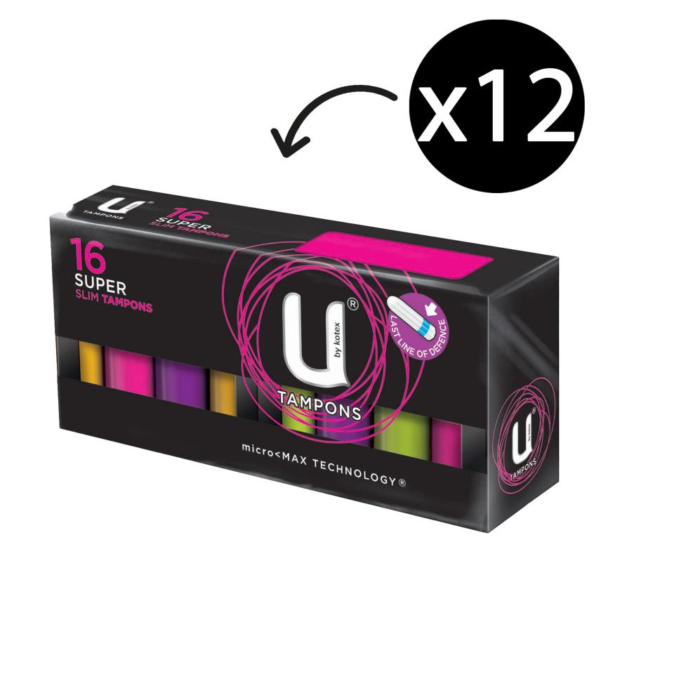 U By Kotex 0342 Ukotex Tampons Super Pack 16 Carton 12 Image