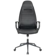 Winc Ambition New York Executive Chair Black PU Upholstery With 5 Star Castor Base And Metal Armrest