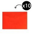 Thumbnail image of Winc Document Wallet Polypropylene Button A4 Red Pack 10