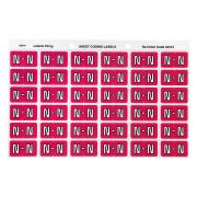 Avery N Side Tab Colour Coding Labels for Lateral Filing - 25 x 38mm - Magenta - 180 Labels