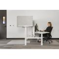 Thumbnail image of Buro Altri Height Adjustable B2B Desk 1800(W)x1600(D)x630-1280(H)mm Sq Leg White Fixed Cable Tray