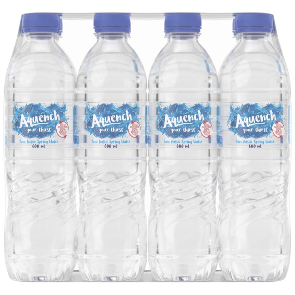 Aquench Australian Spring Water Pet Bottle 600ml Carton 12 Winc