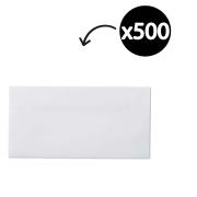 Winc DL Plainface Wallet Press Seal Envelope White 110 x 220mm Box 500