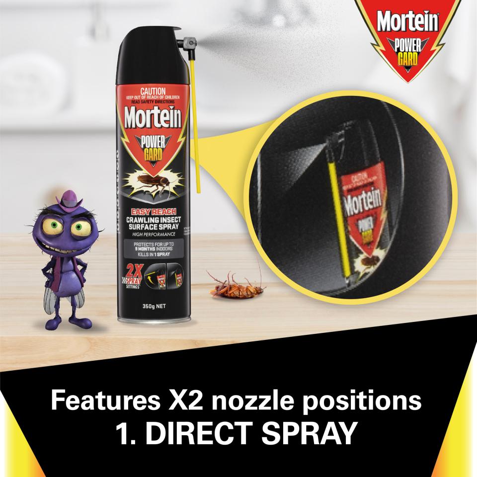 Mortein Powergard Easy Reach Crawling Insect Surface Spray 350g | Winc