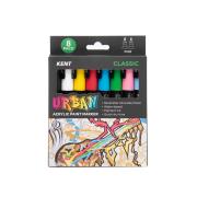 Kent Urban Acrylic Paint Marker Fine Classic Set Of 8