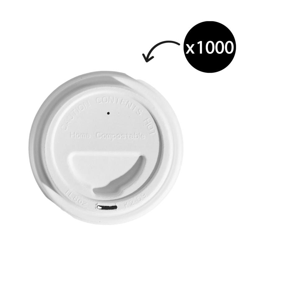 Pinnacle 8oz Fiber Hot Cup Lid 80mm Carton 1000