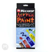 Micador Acrylic Paint Tubes 12ml Pack Of 12