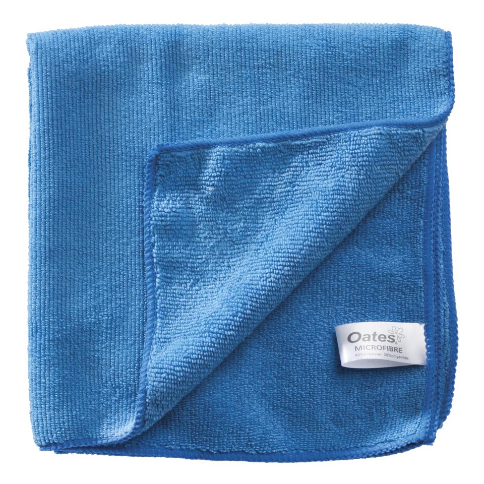 Oates Mf-034B Duraclean Microfibre Cloth Extra Thick All Purpose Blue Carton 60