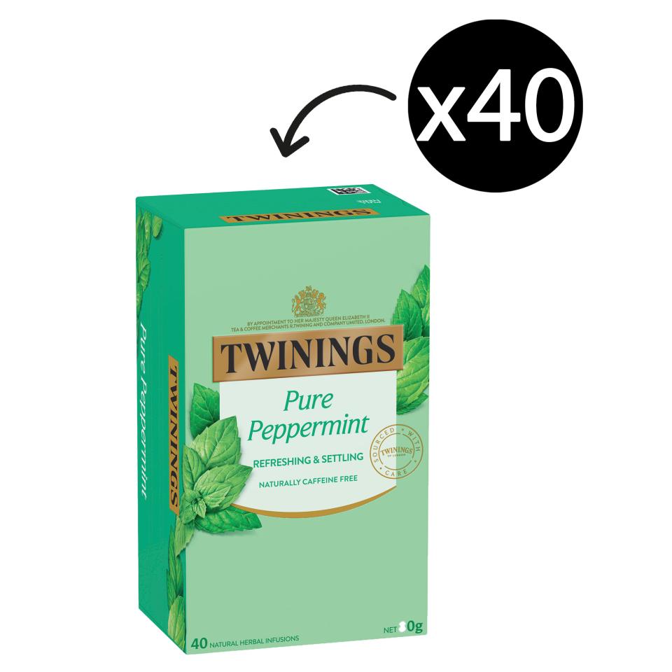 Twinings Herbal Infusions Pure Peppermint Tea Bags Pack 40