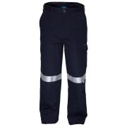 Prime Mover Wwp701K Cotton Drill Cargo Pants Reflective Tape Navy 102R