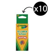 Crayola Large School Crayons Pack 10