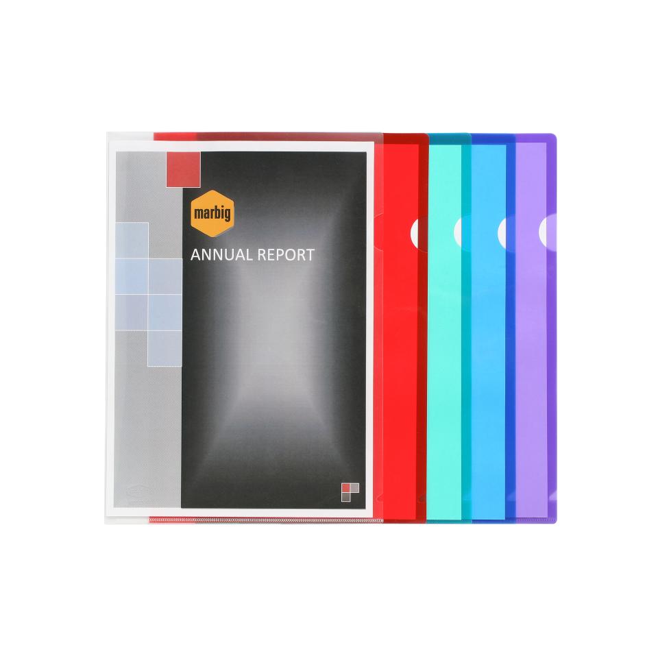 Marbig Letter File A4 Ultra PP Clear Pack 100