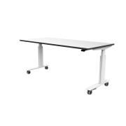 Phase Electric Sit Stand Desk On Castors 1800W x 750D x 640-1260Hmm White Metal Frame Nat White Top